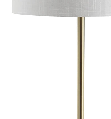 Luce 59" Metal/Wood LED Floor Lamp with Table - JONATHAN Y